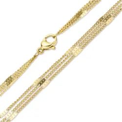 vattentät halsband i förgyllt stål 41 cm x 3 mm  - OCEANA