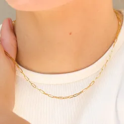 vattentät halsband i förgyllt stål 40 + 5 cm x 2,5 mm  - OCEANA