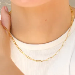 vattentät halsband i förgyllt stål 40 + 5 cm x 3,5 mm  - OCEANA