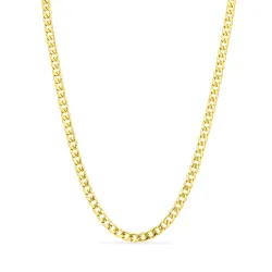 vattentät panzerhalskedja i förgyllt stål 45 cm x 5 mm  - OCEANA