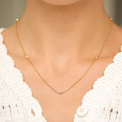 vattentät halsband i förgyllt stål - OCEANA