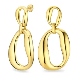 vattentät örhängen i förgyllt stål - OCEANA