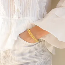 vattentät armring i förgyllt stål - OCEANA