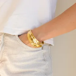 vattentät armring i förgyllt stål - OCEANA