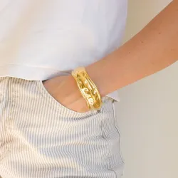 vattentät armring i förgyllt stål - OCEANA