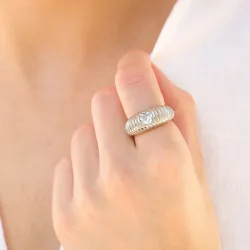 vattentät hjärta ring i stål - OCEANA