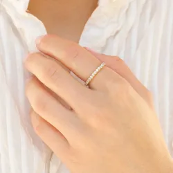 vattentät ring i förgyllt stål - OCEANA