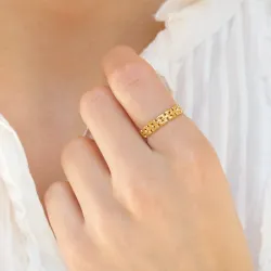 vattentät justerbar ring i förgyllt stål - OCEANA