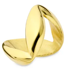 vattentät ring i förgyllt stål - OCEANA