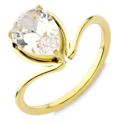 vattentät ring i förgyllt stål - OCEANA