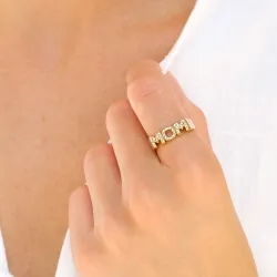 vattentät justerbar ring i förgyllt stål - OCEANA