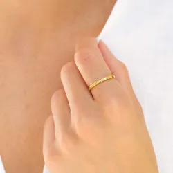 vattentät ring i förgyllt stål - OCEANA