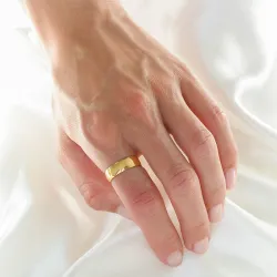 vattentät ring i förgyllt stål - OCEANA