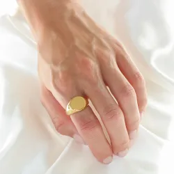 vattentät ring i förgyllt stål - OCEANA