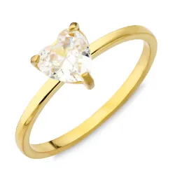 vattentät hjärtan ring i förgyllt stål - OCEANA