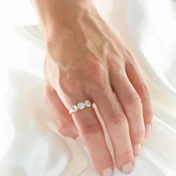 vattentät ring i förgyllt stål - OCEANA