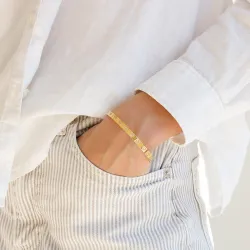 vattentät hjärta armring i förgyllt stål - OCEANA