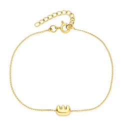 vattentät bokstav e armband i förgyllt stål - OCEANA