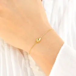 vattentät bokstav j armband i förgyllt stål - OCEANA