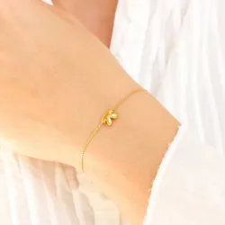 vattentät bokstav k armband i förgyllt stål - OCEANA