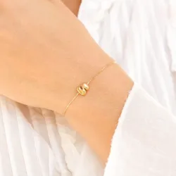 vattentät bokstav s armband i förgyllt stål - OCEANA