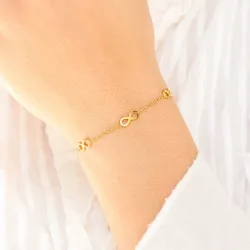 vattentät infinity armband i förgyllt stål - OCEANA