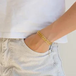 vattentät armband i förgyllt stål - OCEANA