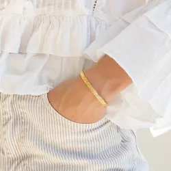 vattentät armring i förgyllt stål - OCEANA