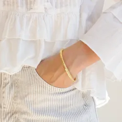 vattentät armring i förgyllt stål - OCEANA