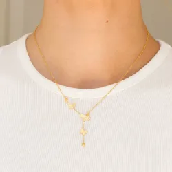 vattentät fjäril halsband i förgyllt stål - OCEANA