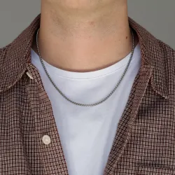 vattentät halsband i stål 50 cm x 3 mm  - OCEANA
