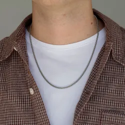 vattentät halsband i stål 55 cm x 3 mm  - OCEANA