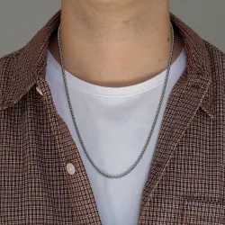 vattentät halsband i stål 60 cm x 3 mm  - OCEANA