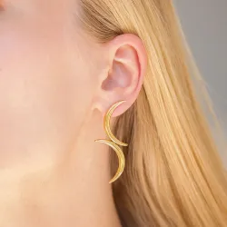 vattentät måne örhängen i förgyllt stål - OCEANA