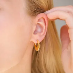 vattentät måne örhängen i förgyllt stål - OCEANA