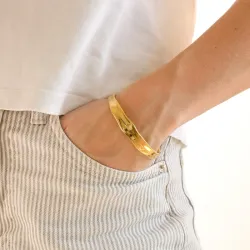 vattentät armring i förgyllt stål - OCEANA