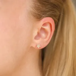 vattentät stjärna helix piercing i förgyllt stål - OCEANA