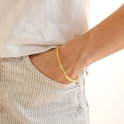 vattentät armring i förgyllt stål - OCEANA