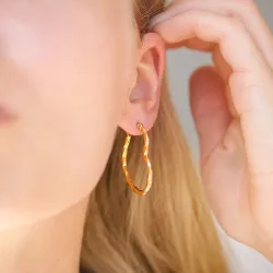 vattentät hjärta creol i förgyllt stål - OCEANA