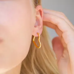 vattentät hjärta creol i förgyllt stål - OCEANA