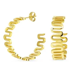 vattentät halvcreol i förgyllt stål - OCEANA