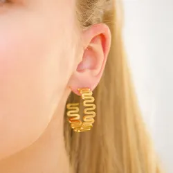 vattentät halvcreol i förgyllt stål - OCEANA