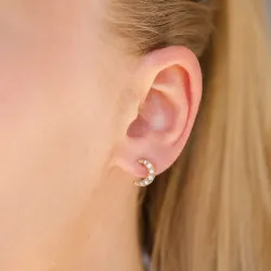 vattentät måne örhängen i förgyllt stål - OCEANA