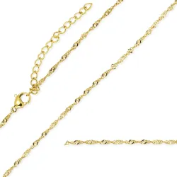 vattentät halsband i förgyllt stål 45 cm x 2 mm  - OCEANA