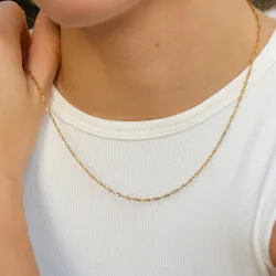 vattentät halsband i förgyllt stål 45 cm x 2 mm  - OCEANA