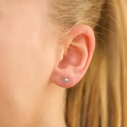 3 mm vattentät örhängestift i stål - OCEANA