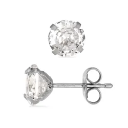 7 mm vattentät solitäreörhängestift i stål - OCEANA