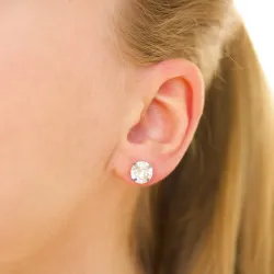 8 mm vattentät solitäreörhängestift i stål - OCEANA