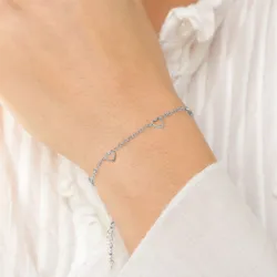 vattentät hjärta armband i stål - OCEANA