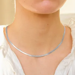 vattentät halsband i stål 40 + 5 cm x 3 mm  - OCEANA